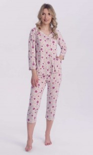 Piżama damska 3/4 ręk.